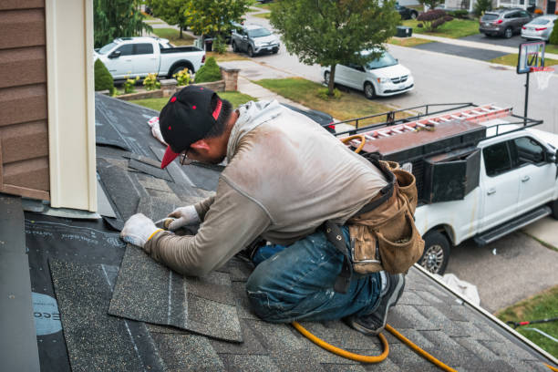Professional Roofing technician working in Leck Kill, PA